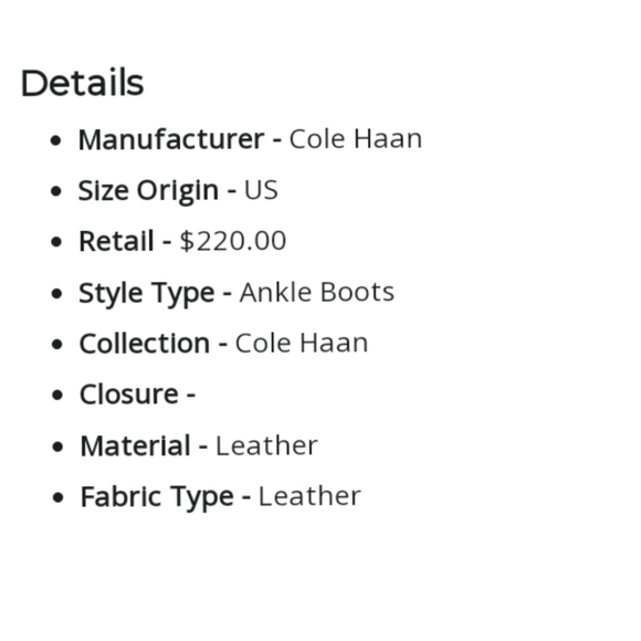 🆕⭐ COLE HAAN black leather buckle ankle boots - Picture 14 of 14